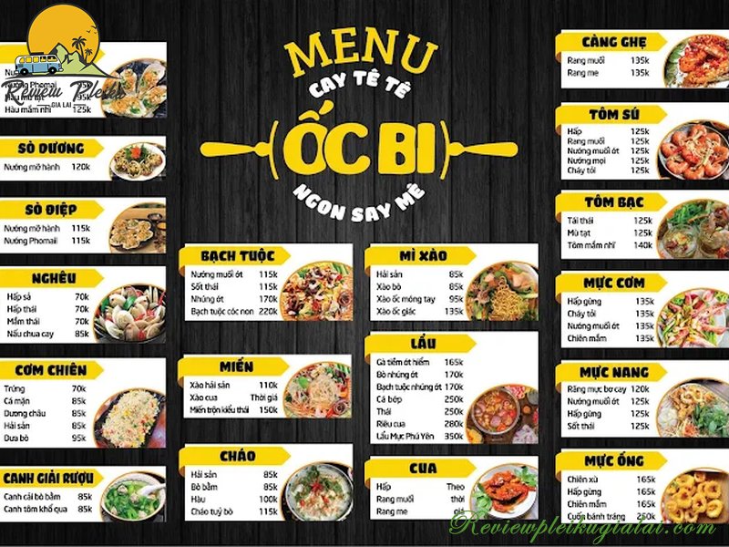 Top 5 quán ốc Gia Lai